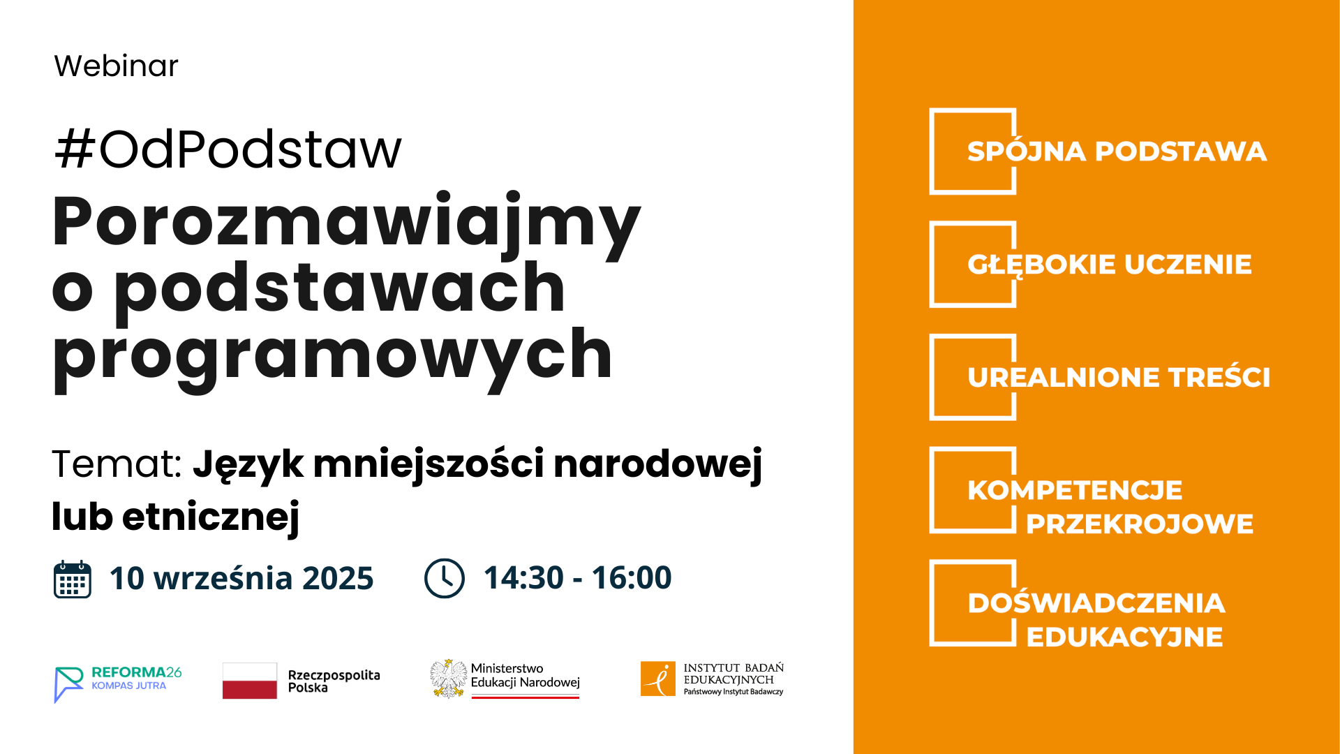 #OdPodstaw – porozmawiajmy o podstawach programowych - język mniejszości narodowej lub etnicznej